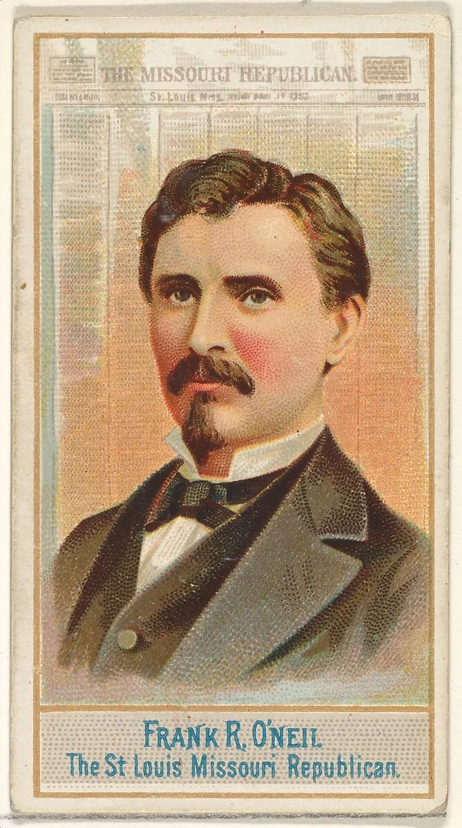 Frank R. O'Neil, The St. Louis Missouri Republican, from the American Editors series (N1) for Allen & Ginter Cigarettes Brands — Allen & Ginter