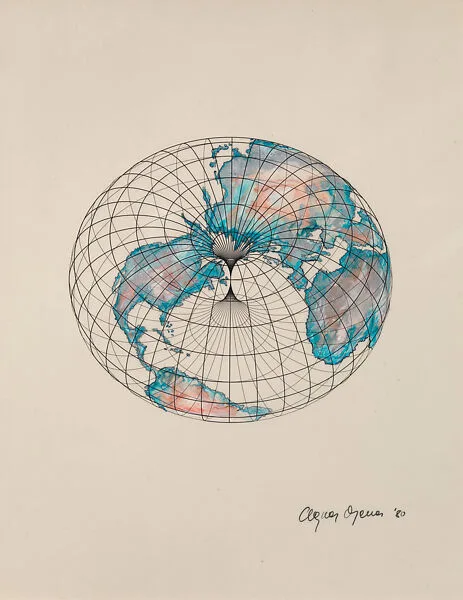 Isometric Systems in Isotropic Space-Map Projections: The Doughnut (tangent torus) — Agnes Denes