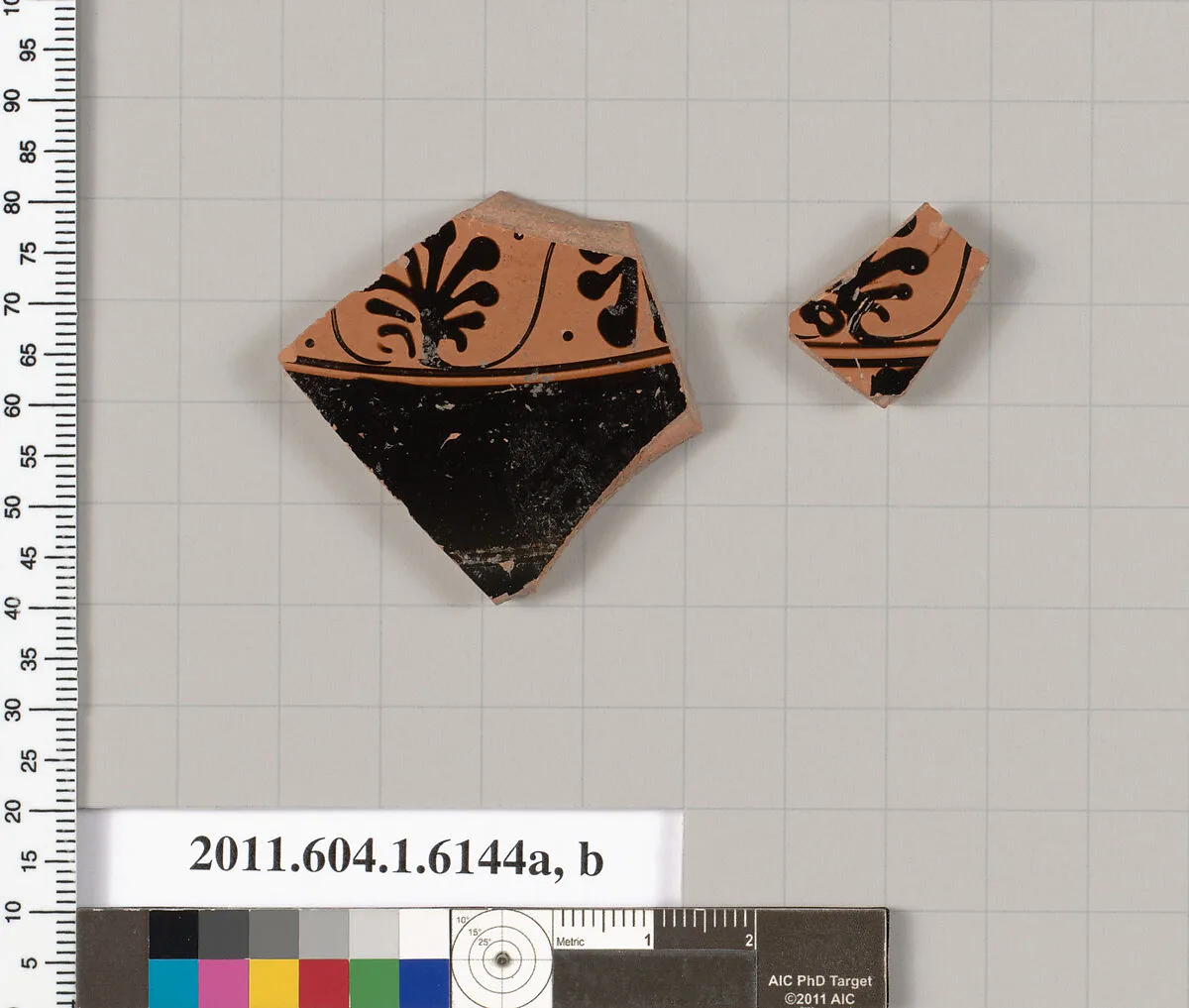 Terracotta fragments of a kylix (drinking cup) — Unknown