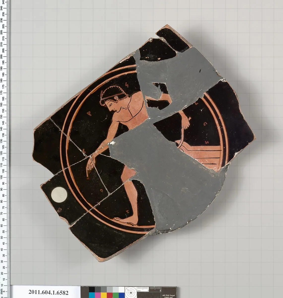 Terracotta fragment of a kylix (drinking cup) — Unknown