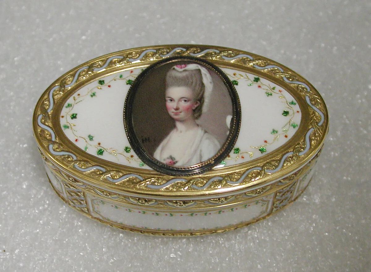 Snuffbox with portrait of a woman — Nicolas Marguerit|Johann Heinrich Hurter
