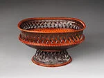 藤沼昇造「無双」網代編盛籃|Peerless Fruit or Offering Tray (Morikago)