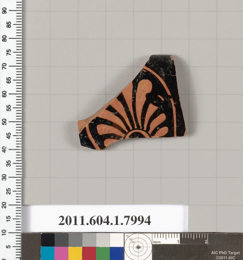Terracotta rim fragment of a kylix (drinking cup) — Unknown