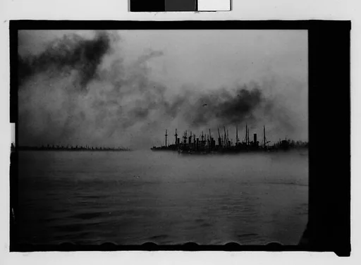[Ships in Foggy Harbor, New Orleans Vicinity, Louisiana]