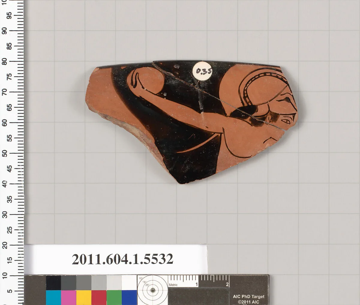 Terracotta rim fragment of a kylix (drinking cup) — Unknown