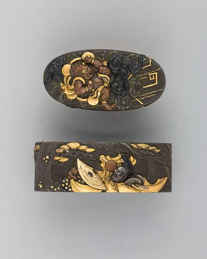 Sword-Hilt Collar and Pommel (Fuchigashira)