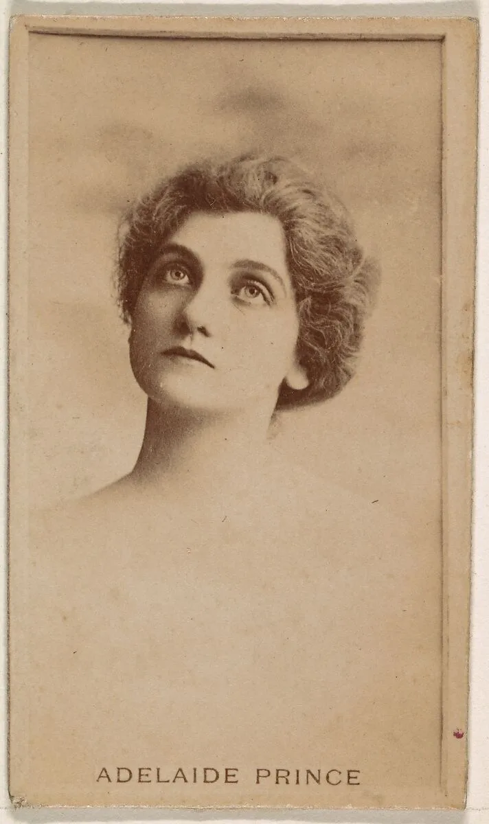 Adelaide Prince, from the Actresses series (N245) issued by Kinney Brothers to promote Sweet Caporal Cigarettes — Kinney Brothers Tobacco Company