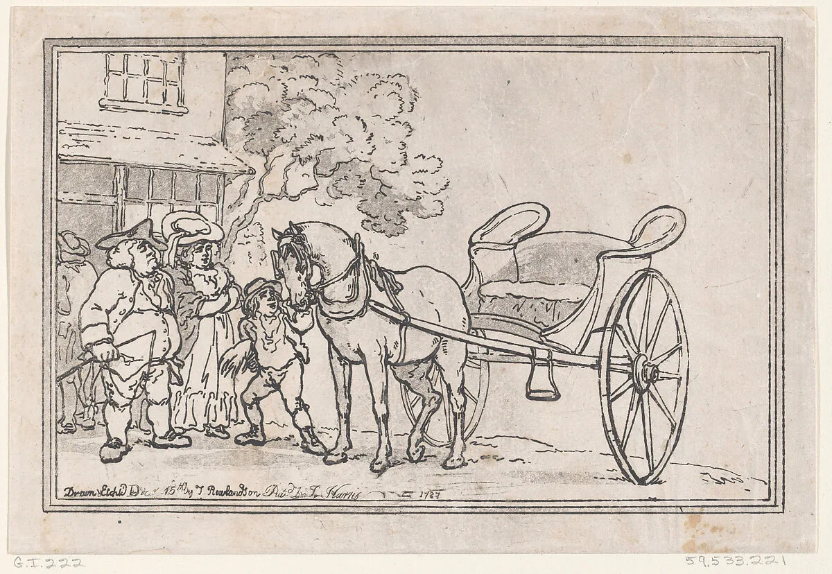 Boy Bringing Round a Citizen's Curricle — Thomas Rowlandson|John Harris
