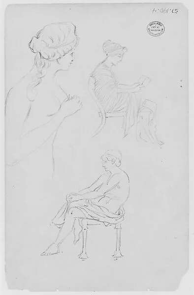 Women in Classical Dress (from Sketchbook) — Thomas Moran