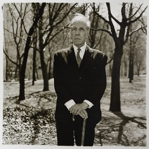 Jorge Luis Borges in Central Park, N.Y.C. 