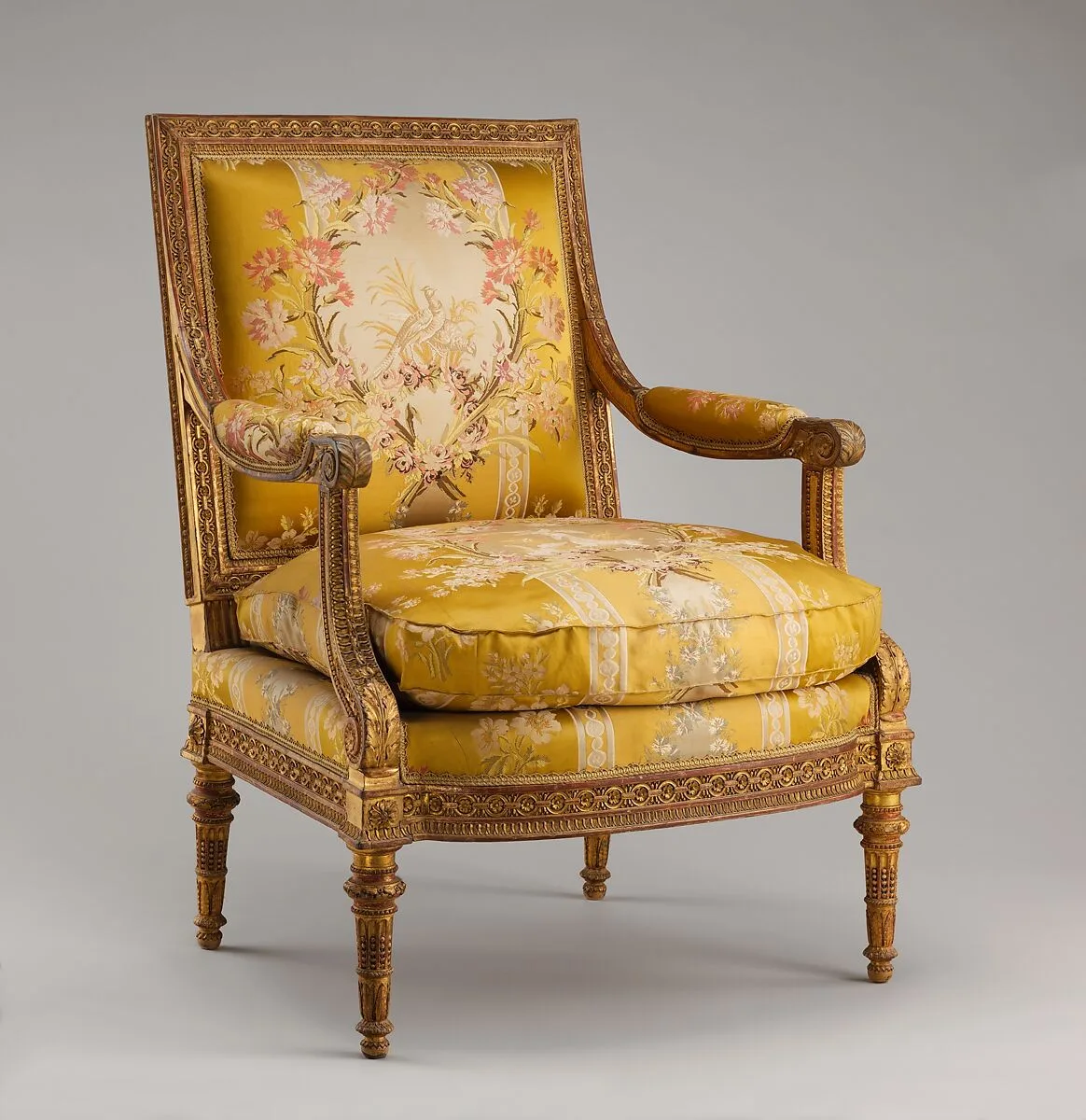 Armchair (fauteuil) from Louis XVI's Salon des Jeux at Saint Cloud — Louis-François Chatard|Georges Jacob