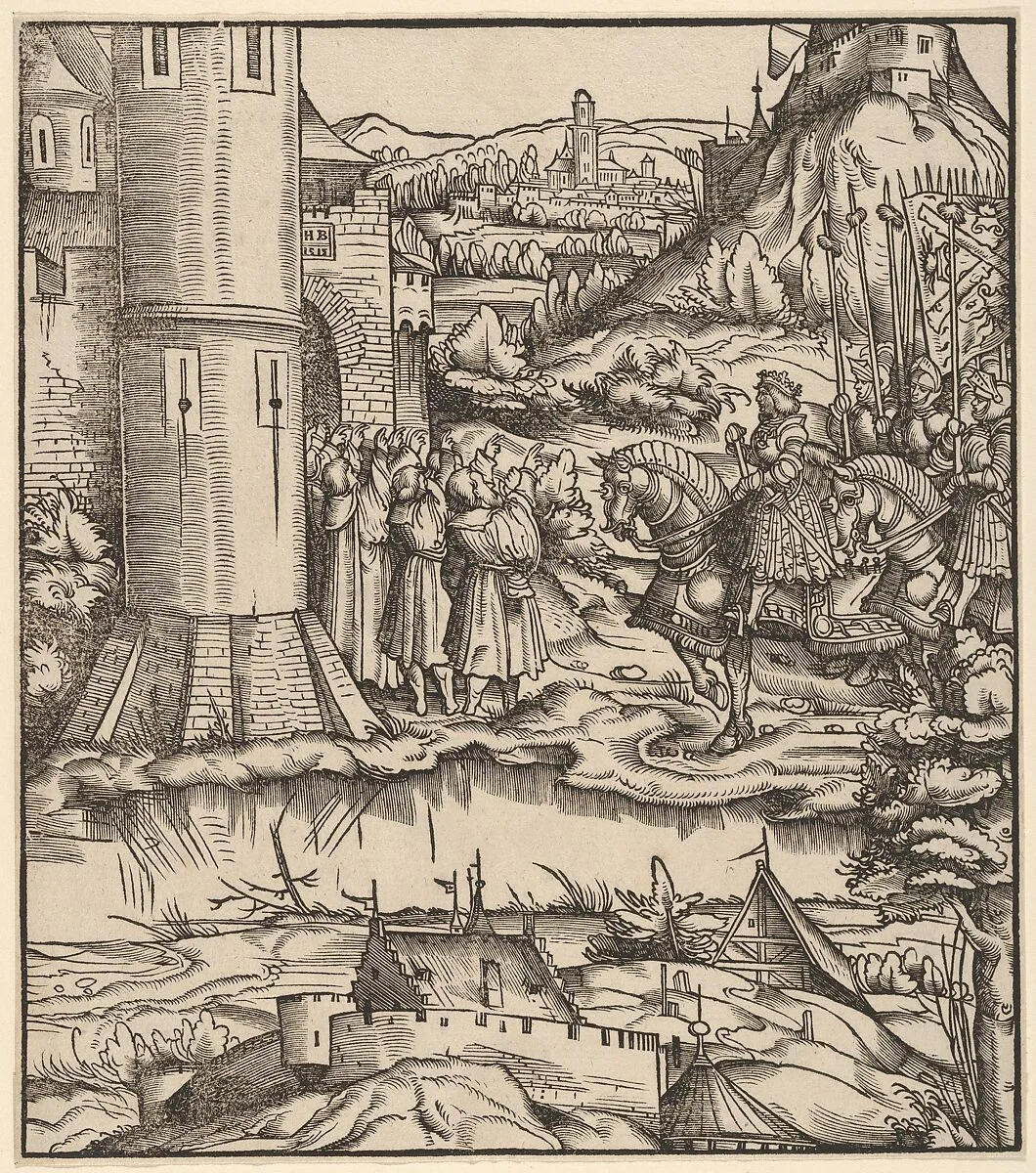 The Surrender of the Venetian Townships, from Der Weisskunig — Hans Burgkmair|Jost de Negker|Marx Treitz-Sauerwein von Ehrentreitz