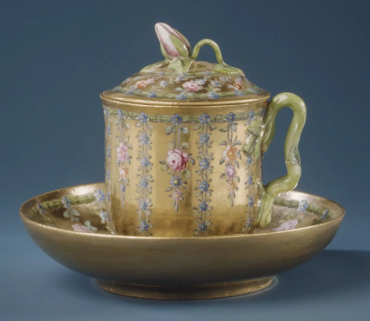 Cup with cover and saucer — Imperial Porcelain Manufactory, St. Petersburg