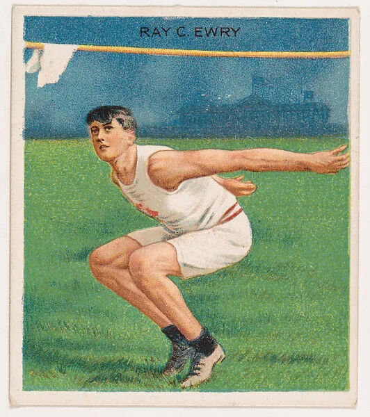 Ray C. Ewry, Track and Field, from Mecca & Hassan Champion Athlete and Prize Fighter collection, 1910 — Mecca Cigarettes