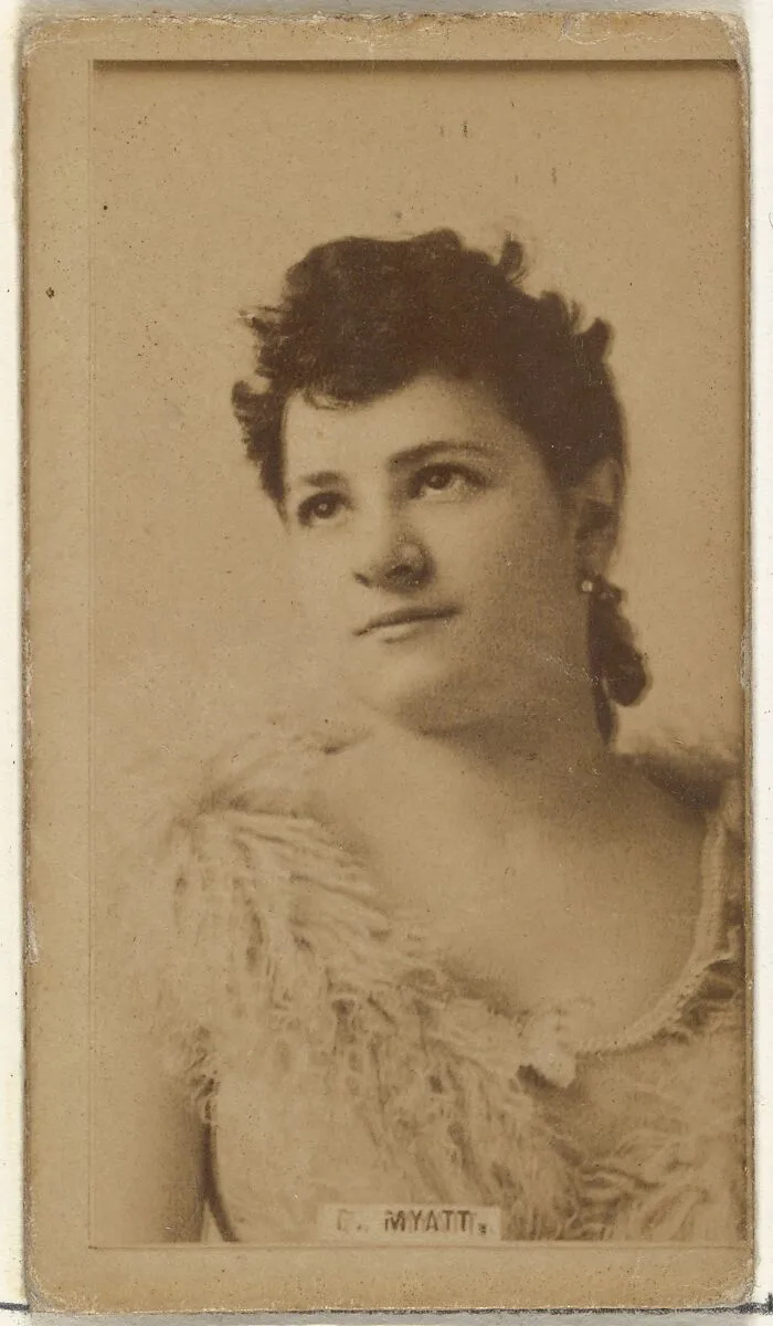 E. Myatt, from the Actors and Actresses series (N145-8) issued by Duke Sons & Co. to promote Duke Cigarettes — W. Duke, Sons & Co.|American Tobacco Company
