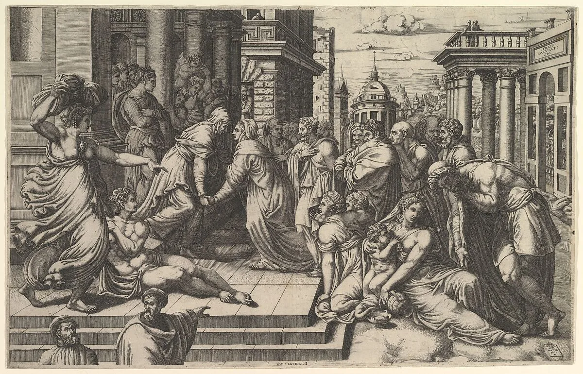 The Visitation — Antonio Lafreri|Giorgio Ghisi|Francesco Salviati (Francesco de' Rossi)