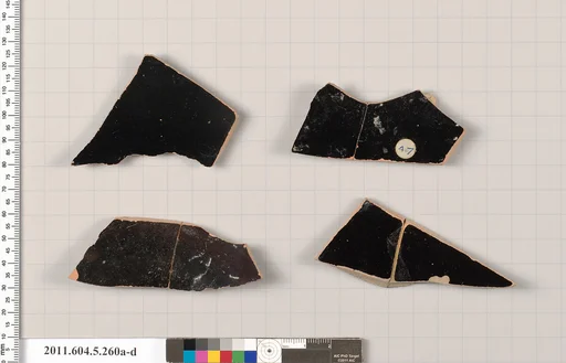 Terracotta fragments of kylikes (drinking cups)