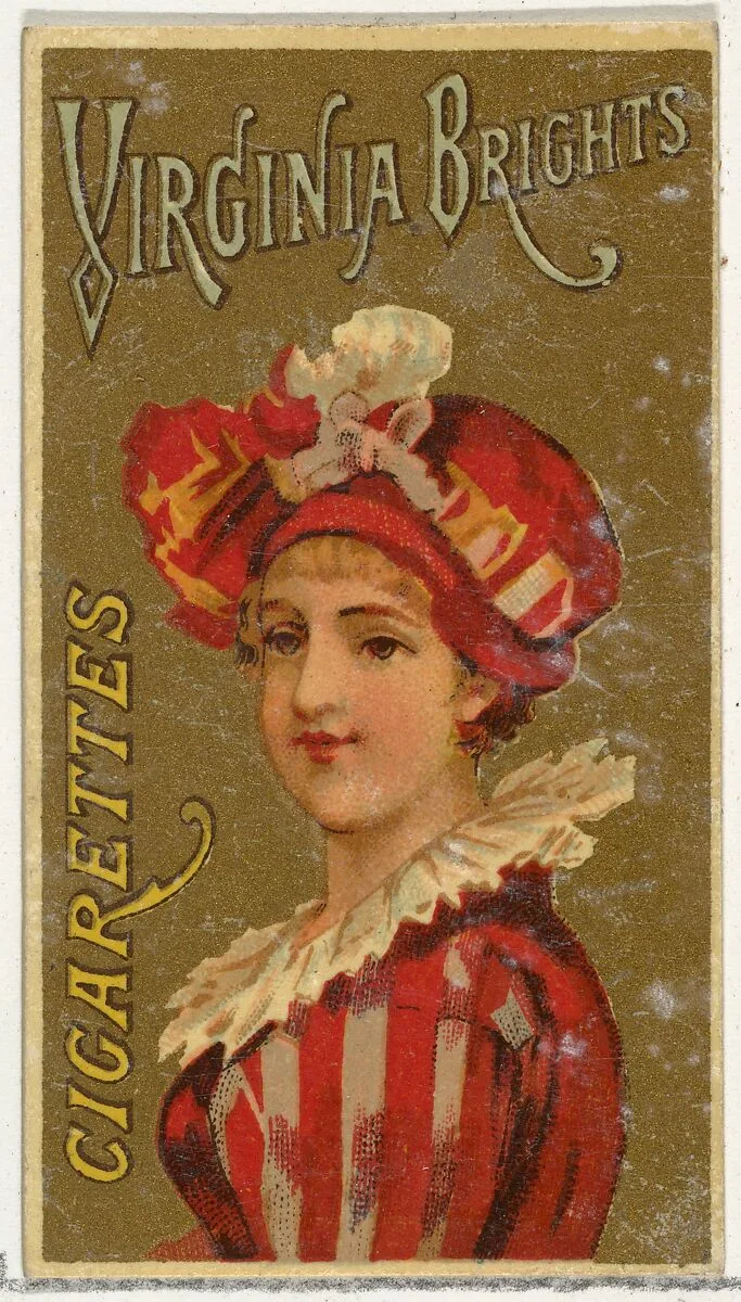 From the Girls and Children series (N64) promoting Virginia Brights Cigarettes for Allen & Ginter brand tobacco products — Allen & Ginter