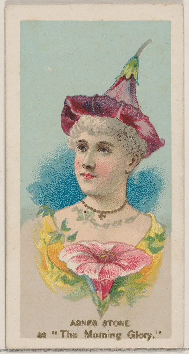 Agnes Stone as "The Morning Glory," from the series Fancy Dress Ball Costumes (N73) for Duke brand cigarettes — W. Duke, Sons & Co.|Knapp & Company