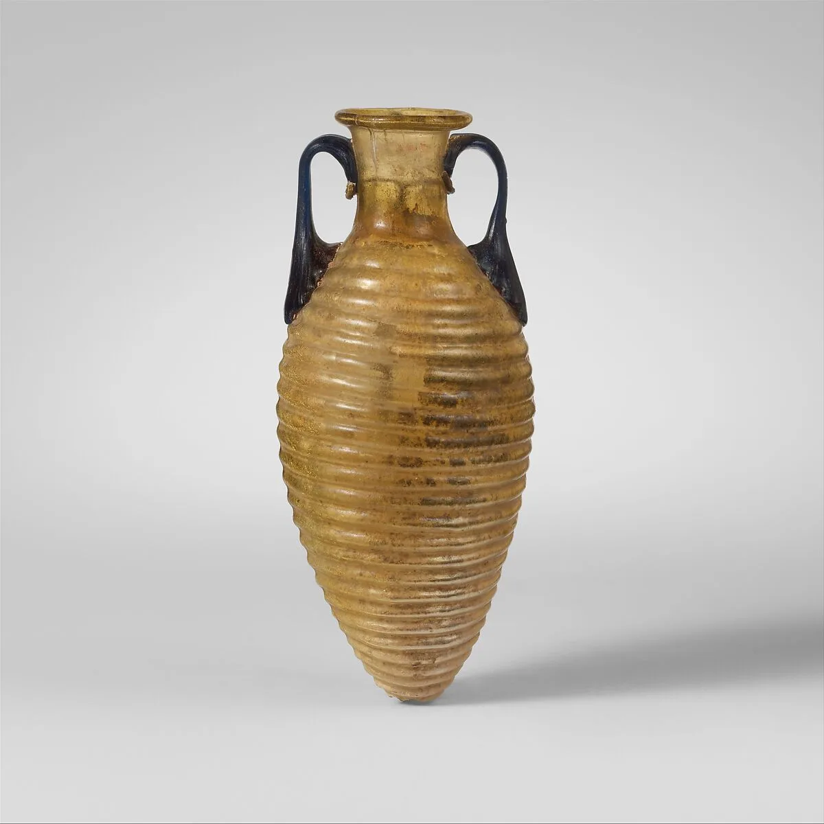 Glass amphoriskos with horizontal ribs — Unknown