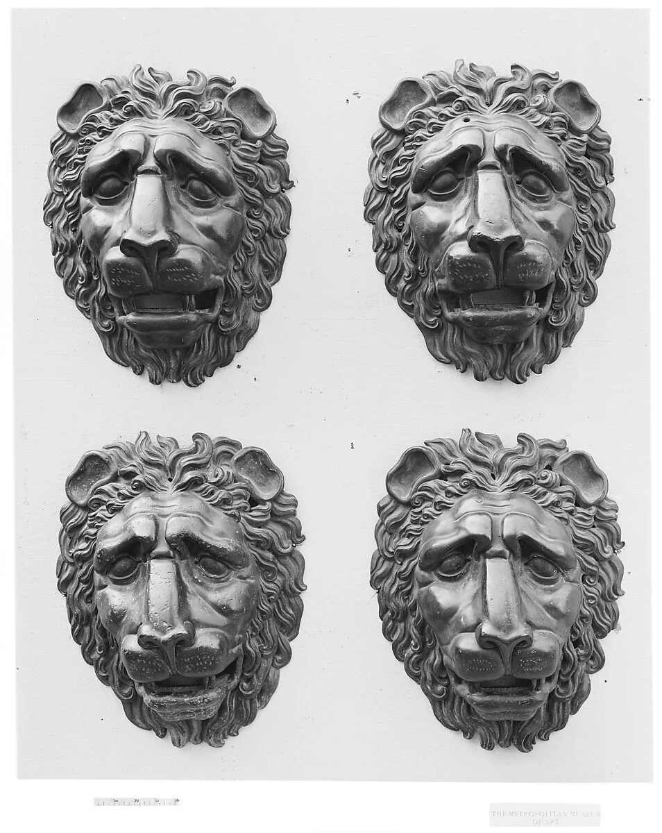 Set of four lion masks — Unknown
