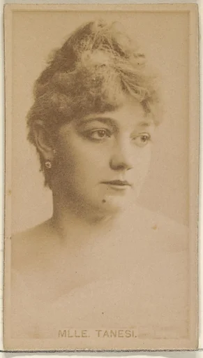 Mlle. Tanesi, from the Actors and Actresses series (N45, Type 8) for Virginia Brights Cigarettes