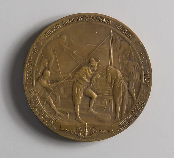 Official Commemorative Medal, The Hudson-Fulton Celebration, New York — Emil Fuchs