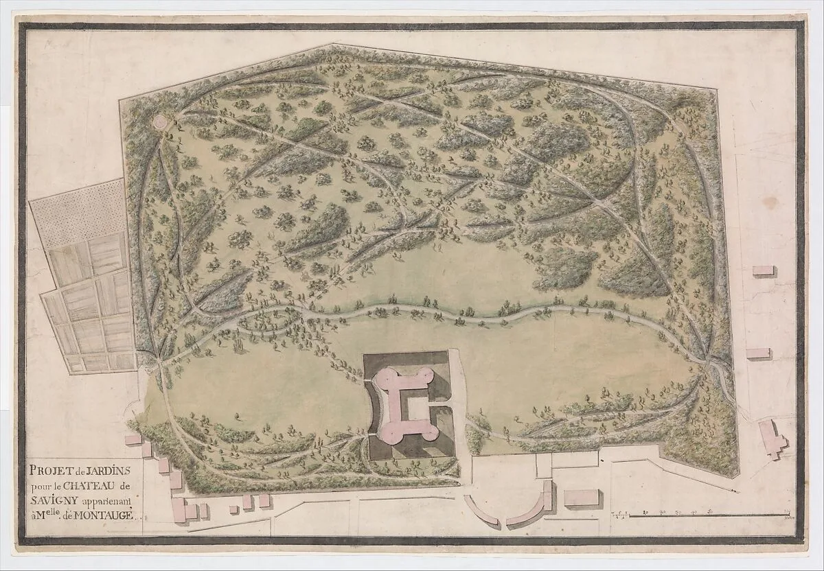 Design for the Gardens of the Château de Savigny-lès-Beaune — Anonymous, French, 18th century