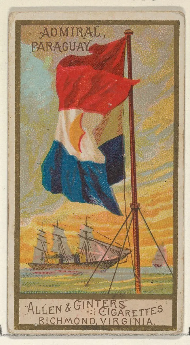 Admiral, Paraguay, from the Naval Flags series (N17) for Allen & Ginter Cigarettes Brands — Allen & Ginter