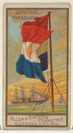 Admiral, Paraguay, from the Naval Flags series (N17) for Allen & Ginter Cigarettes Brands