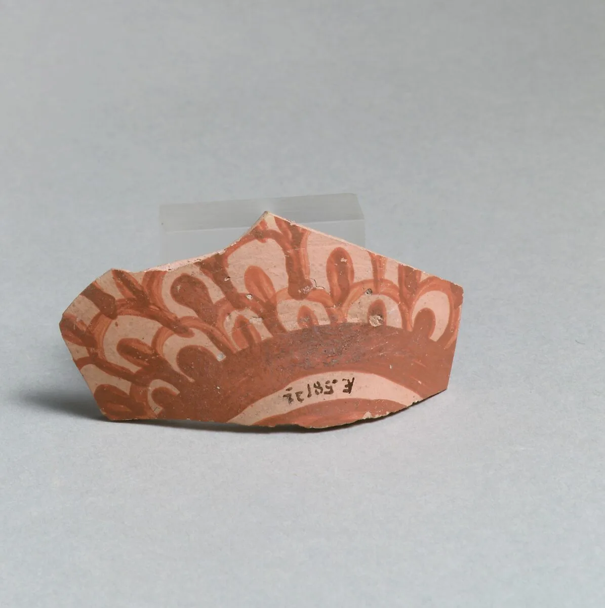 Terracotta vessel fragment with scale pattern — Unknown