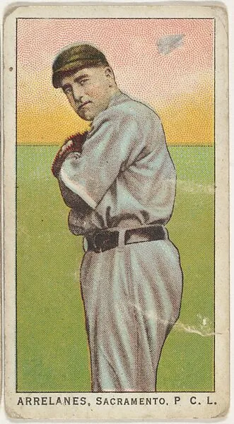 Arrelanes, Sacramento, Pacific Coast League, from the "Obak Baseball Players" set (T212), issued by the American Tobacco Company to promote Obak Mouthpiece Cigarettes — American Tobacco Company