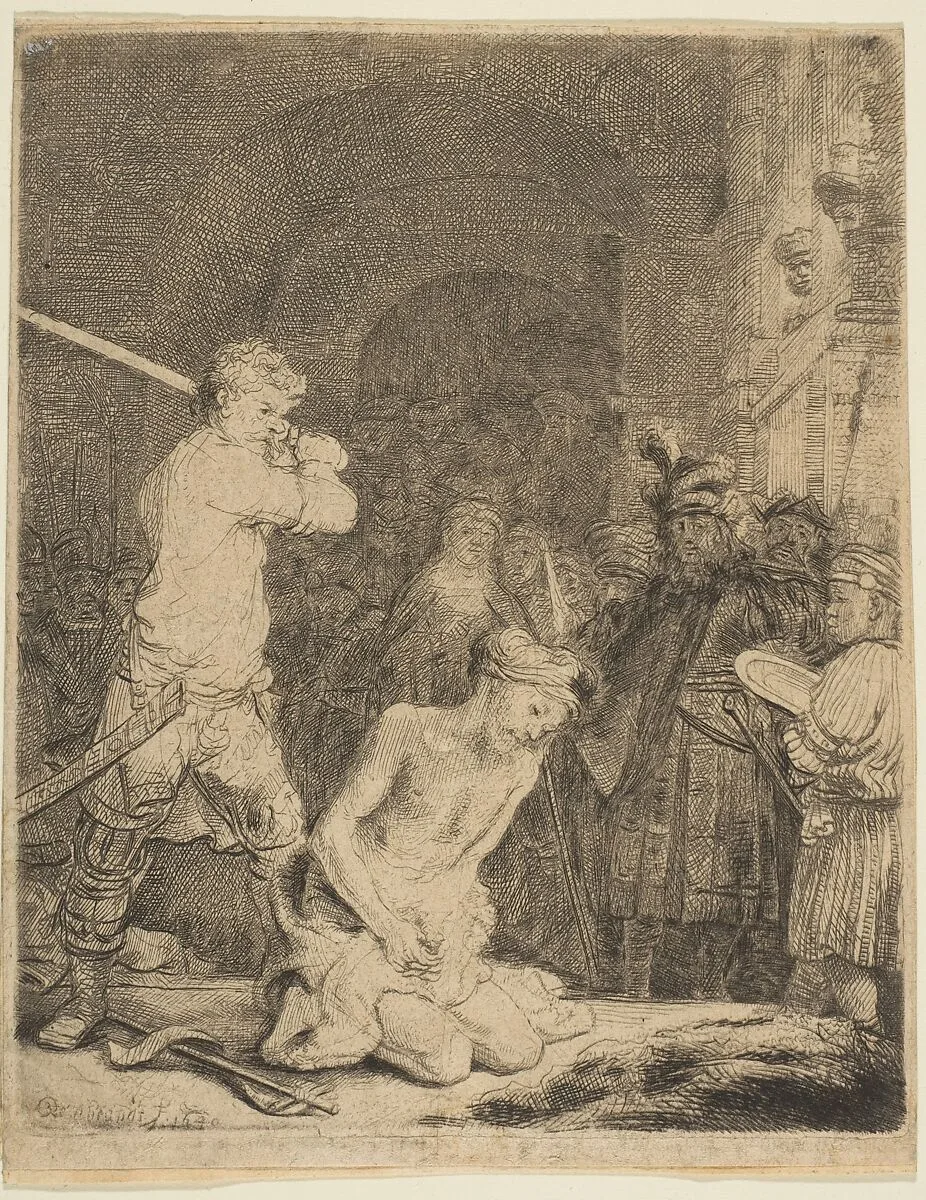 The Beheading of John the Baptist — Rembrandt (Rembrandt van Rijn)