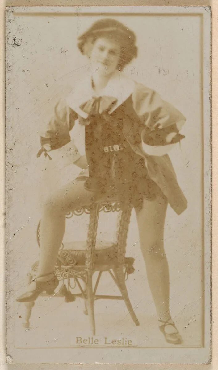 Belle Leslie, from the Actresses series (N245) issued by Kinney Brothers to promote Sweet Caporal Cigarettes — Kinney Brothers Tobacco Company