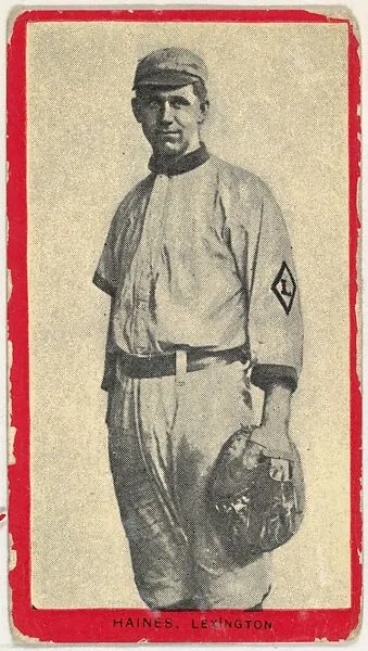 Haines, Lexington, Blue Grass League, from the Baseball Players (Red Borders) series (T210) issued by Old Mill Cigarettes — Old Mill Cigarettes, Virginia