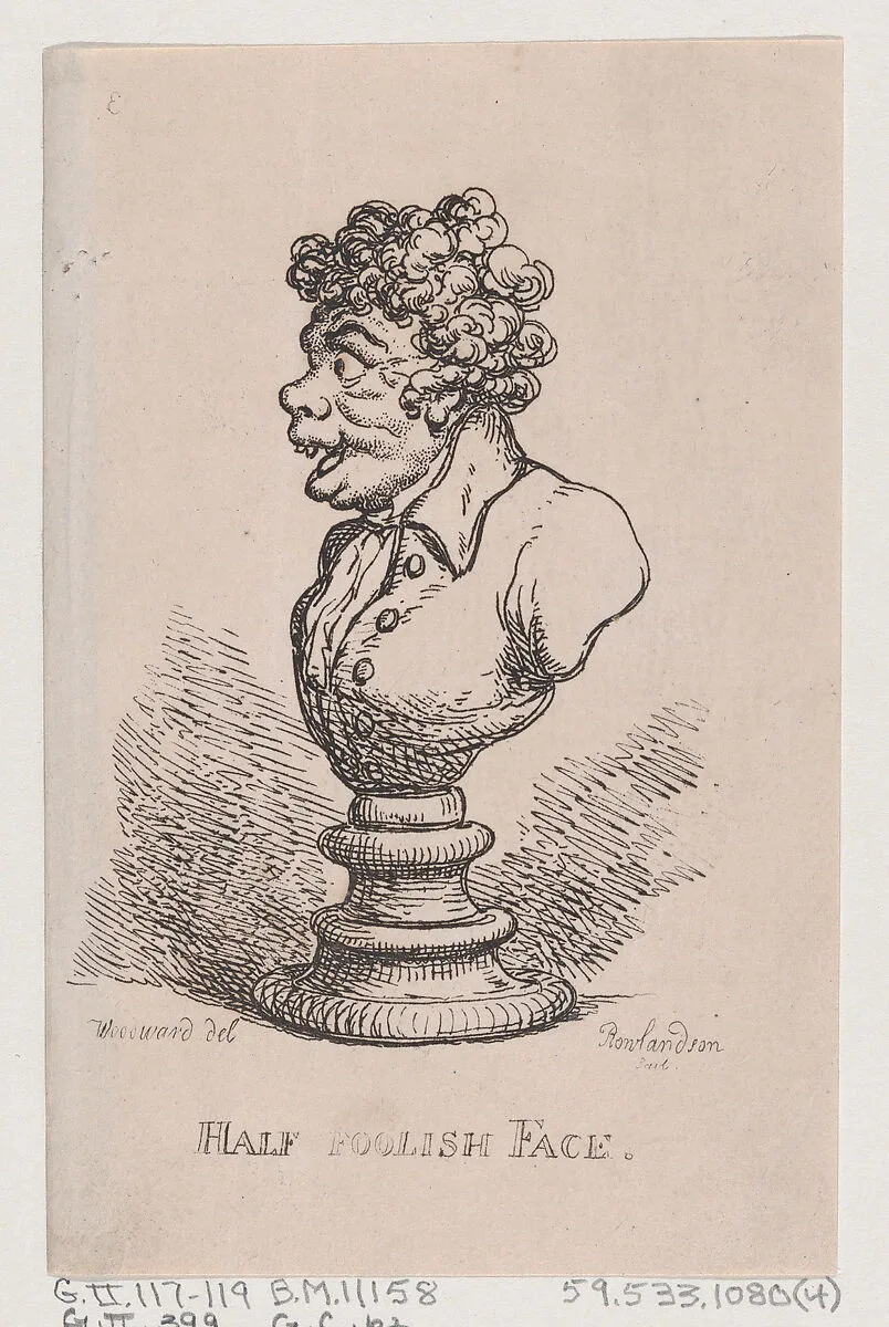 Half Foolish Face — Thomas Rowlandson|George Murgatroyd Woodward