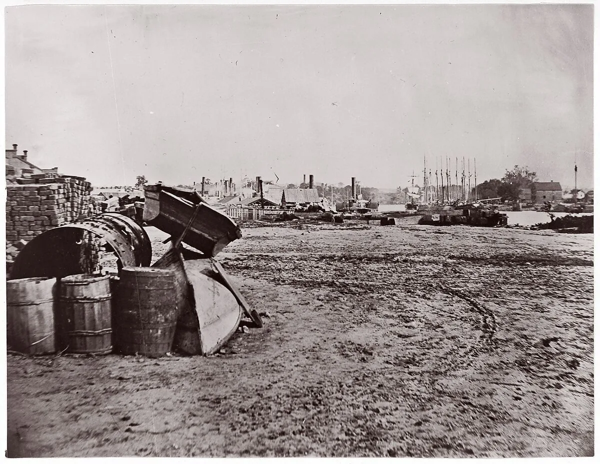 Wharves at Richmond, Virginia — Alexander Gardner|Mathew B. Brady