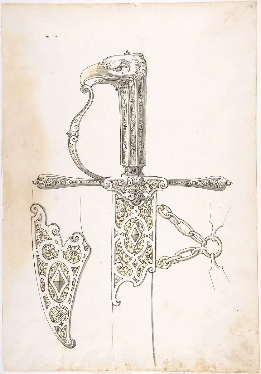 Design for a Sword — Erasmus Hornick|Anonymous, 16th century