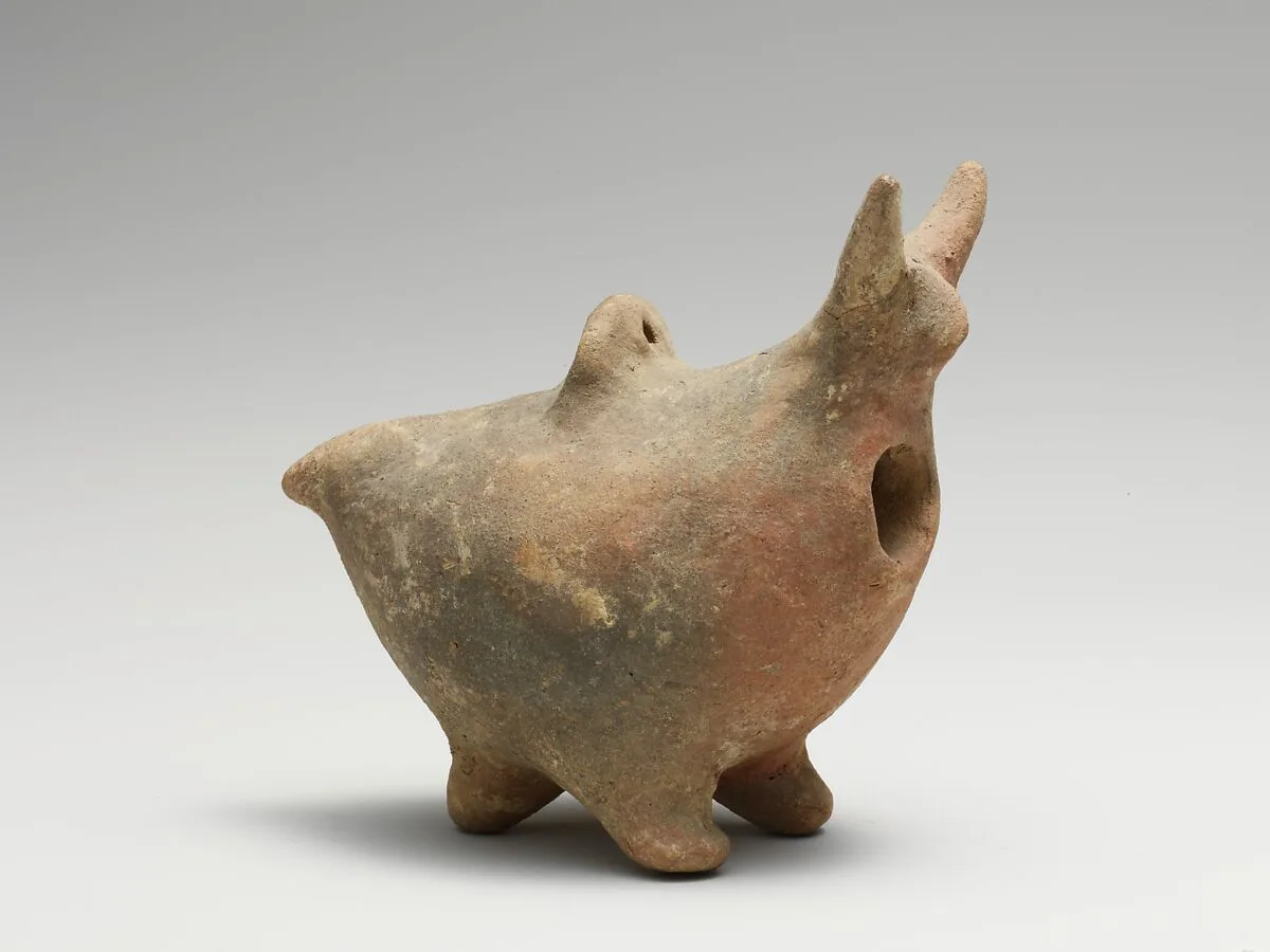 Terracotta zoomorphic askos (vessel) — Unknown