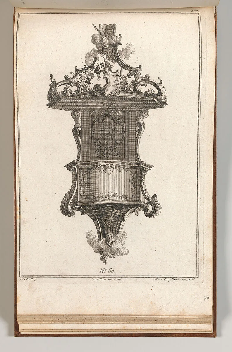 Design for a Pulpit, Plate 1 from an Untitled Series of Pulpit Designs — Carl Pier|Martin Engelbrecht