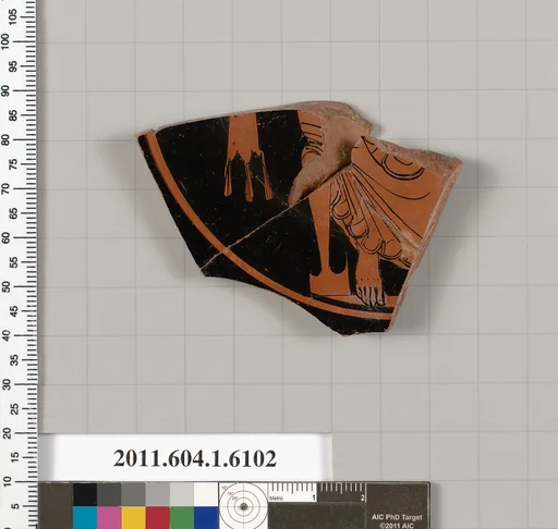 Terracotta fragment of a kylix (drinking cup)