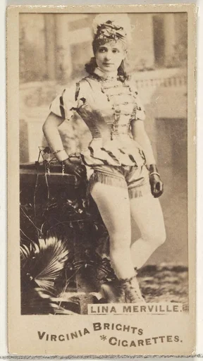 Lina Merville, from the Actors and Actresses series (N45, Type 1) for Virginia Brights Cigarettes
