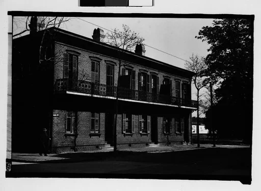 [Brick Building with Cast-Iron Balcony, Savannah, Georgia]