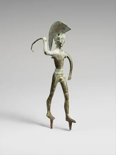 Bronze statuette of a warrior