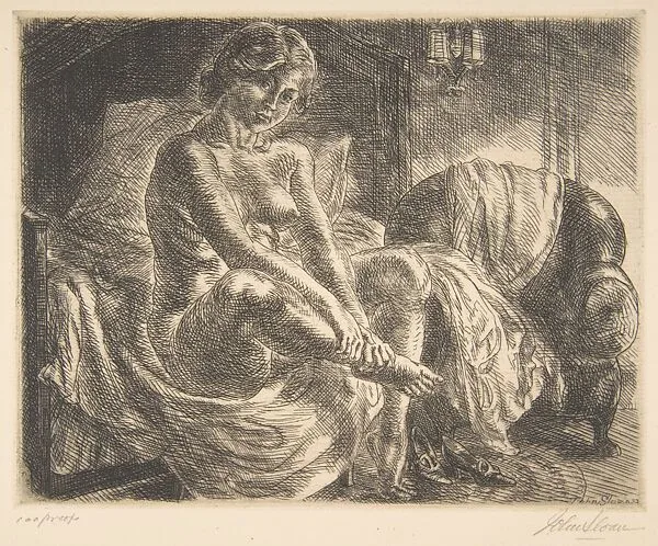 Nude at Bedside — John Sloan