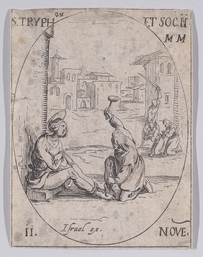 S. Tryphon et Ses Compagnons (St. Tryphon and His Companions), November 11th, from "Les Images De Tous Les Saincts et Saintes de L'Année" (Images of All of the Saints and Religious Events of the Year)