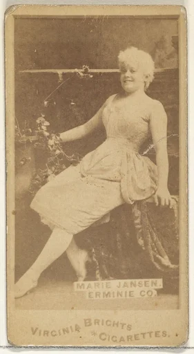 Marie Janson, Erminie Co., from the Actors and Actresses series (N45, Type 1) for Virginia Brights Cigarettes