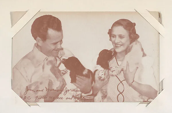 Jim and Marion Jordan from TV and Radio Stars Exhibit Cards series (W409) — Unknown