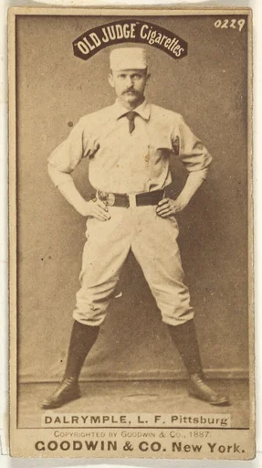 Abner Frank Dalrymple, Left Field, Pittsburgh, from the Old Judge series (N172) for Old Judge Cigarettes