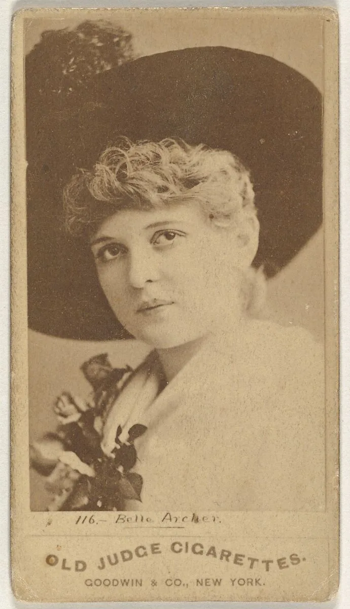 Belle Archer, from the Actors and Actresses series (N171) for Old Judge Cigarettes — Goodwin & Company